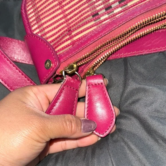 Stylish Pink and Tan Women's Bag - Picture 13 of 13